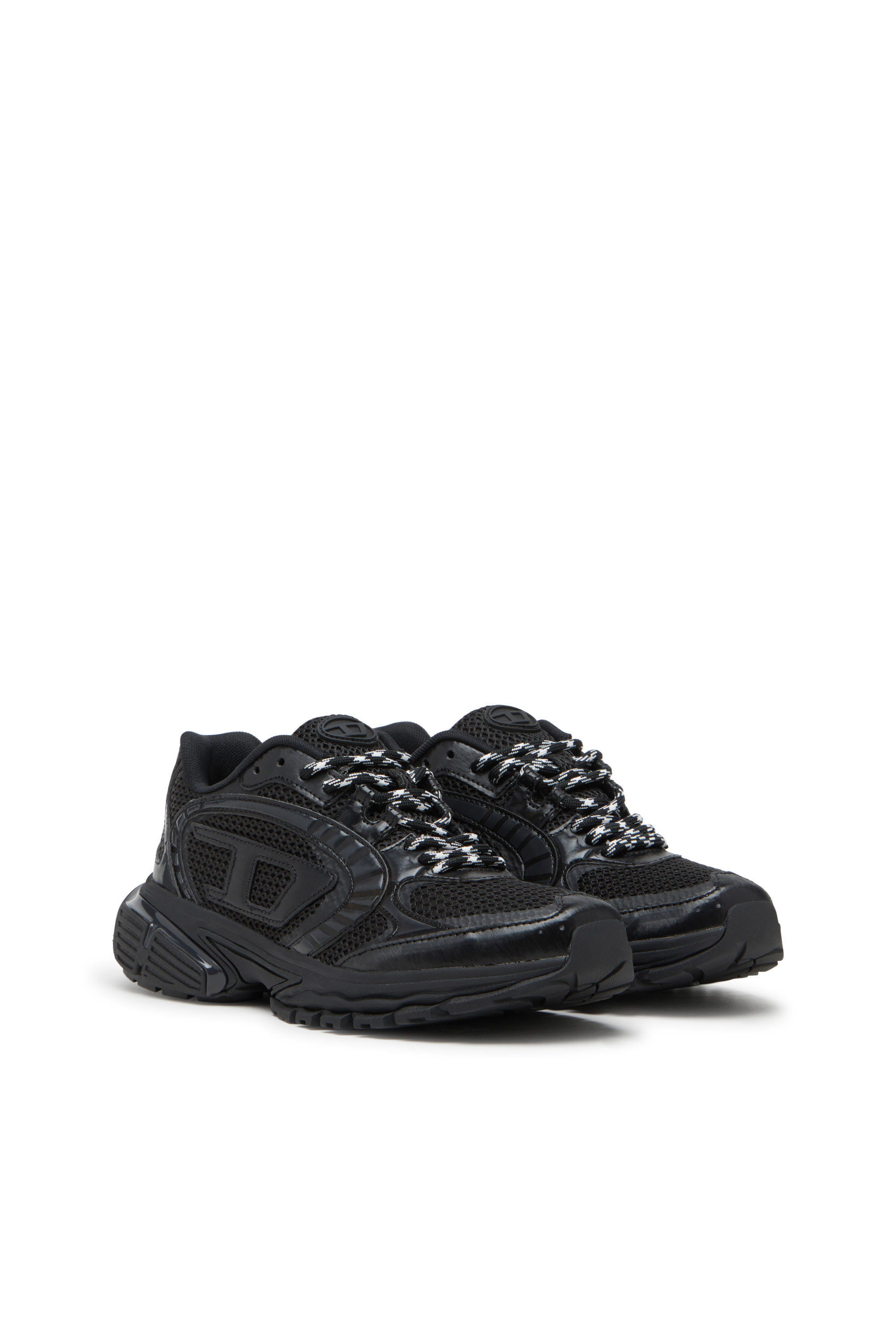Diesel - S-PRO-V-DENSE LOW W, Woman's S-Pro-V-Dense-Monochrome mesh sneakers with Oval D logo in Black - 3